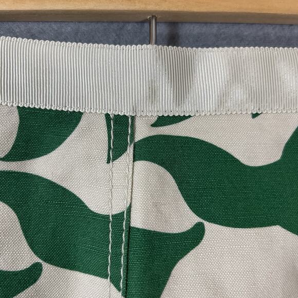 Banana Republic Womens Linen Green Leaf A-Line Knee Length Flared‎ Skirt Size 4 - Picture 5 of 12